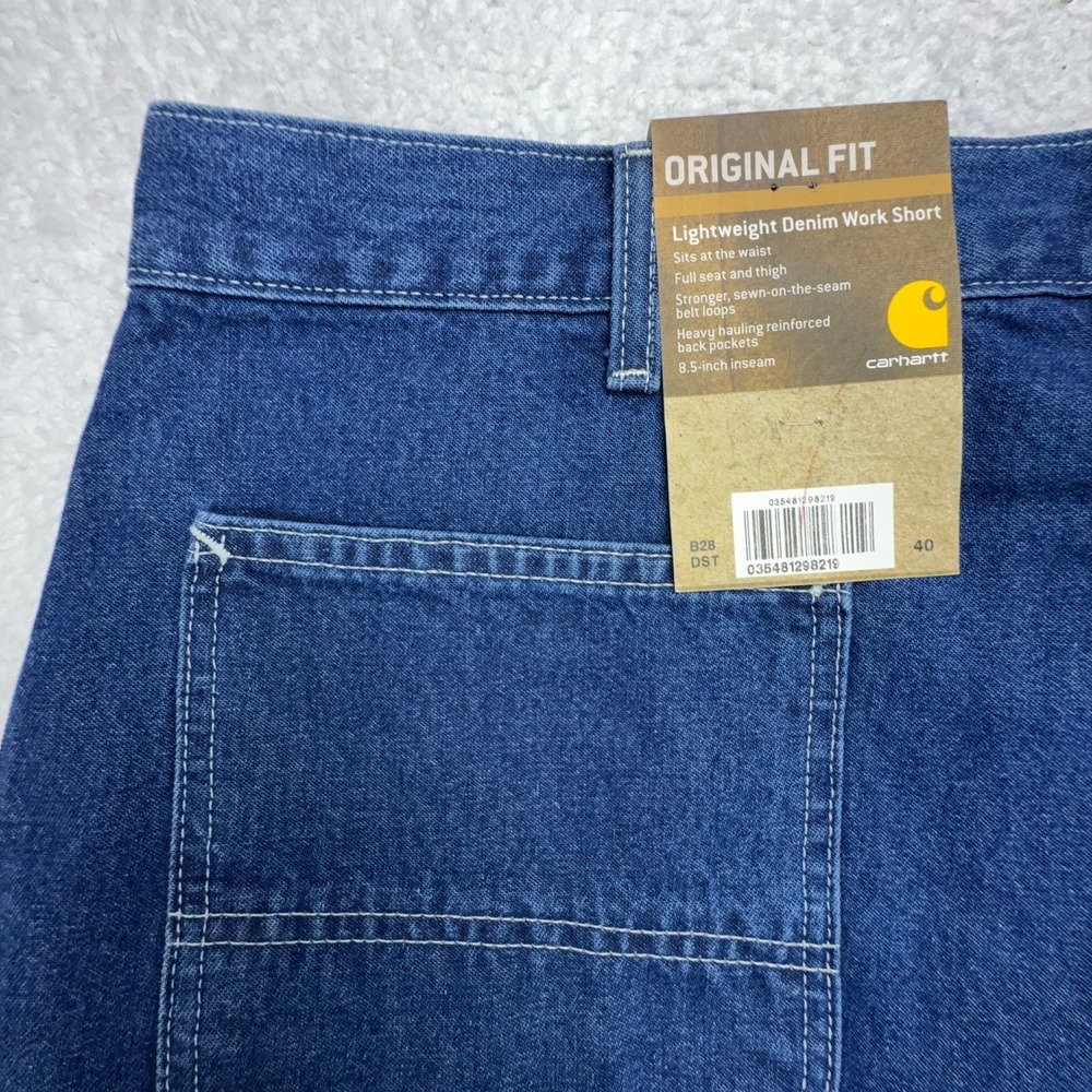 Carhartt Denim Carpenter Work Shorts Mens 40 B28 DST Darkstone NWT NOS